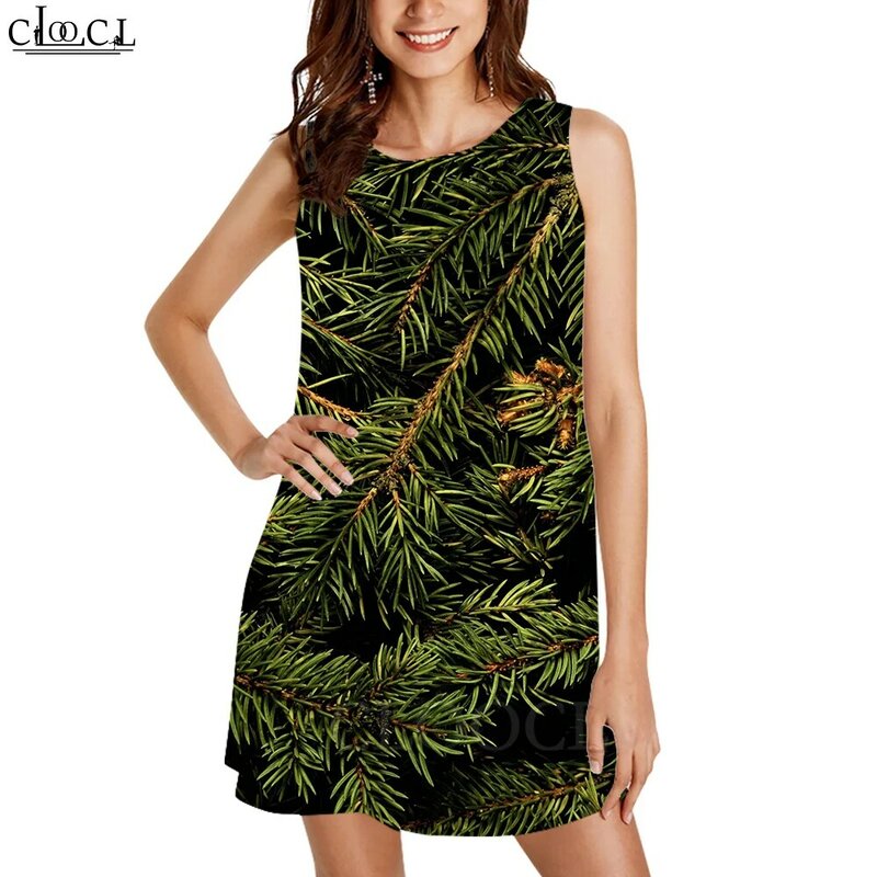 Платье-футляр CLOOCL, модная уличная одежда, Рождественский Яркий декоративный Рисунок, женское пляжное свободное Повседневное платье-пуловер