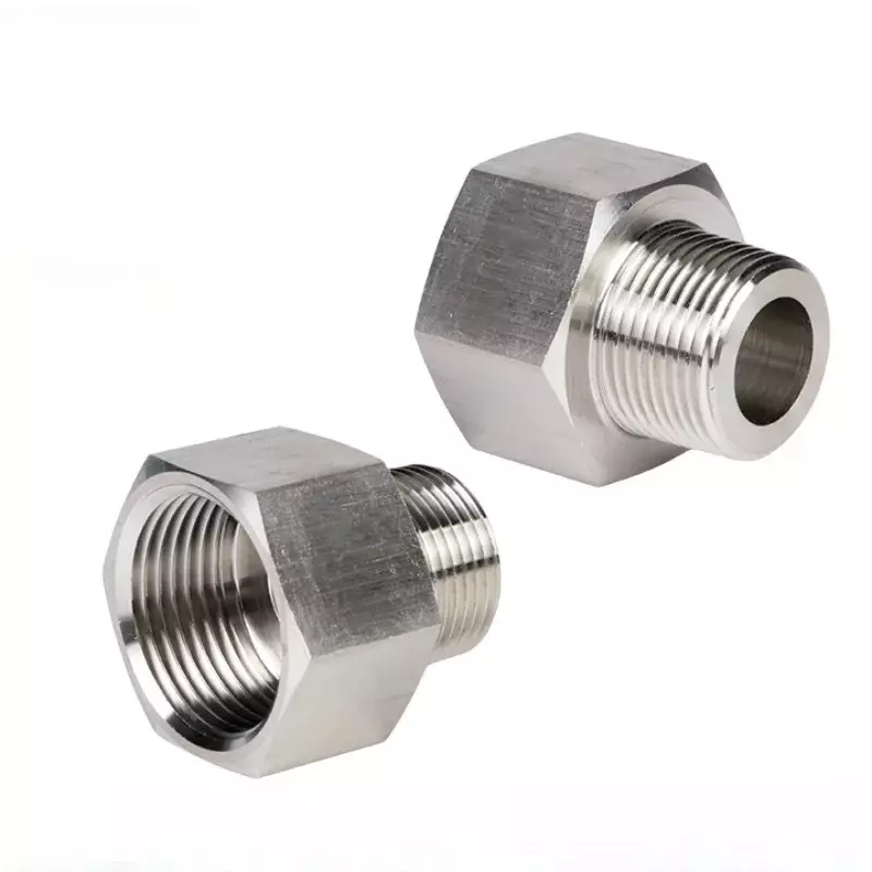 1/8" 1/4" 3/8" 1/2" BSP NPT Female To Male Hex Reducer Bushing 304 Stainless Adapter Fitting High Pressure for Pressure Gauge