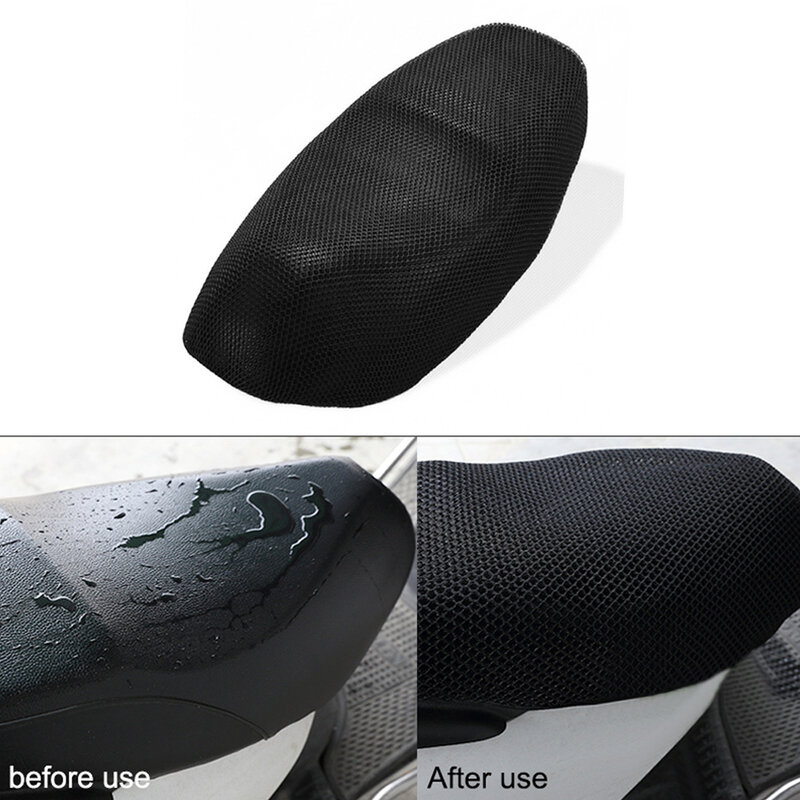 DSYCAR 1Pcs Anti-Slip 3D ตาข่ายผ้าฝาครอบที่นั่งรถจักรยานยนต์กันน้ำมอเตอร์ไซด์สกู๊ตเตอร์ที่รองเบาะรถยนต์สำหรับสัตว์เลี้ยงเบาะ S-XXXXXL