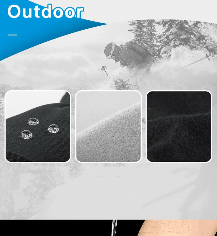 Wasserdichte Snowboard Schnee Warme Herbst Und Winter Im Freien Sport Radfahren Dicken Kalten Isolierung Touchscreen Ski Handschuhe