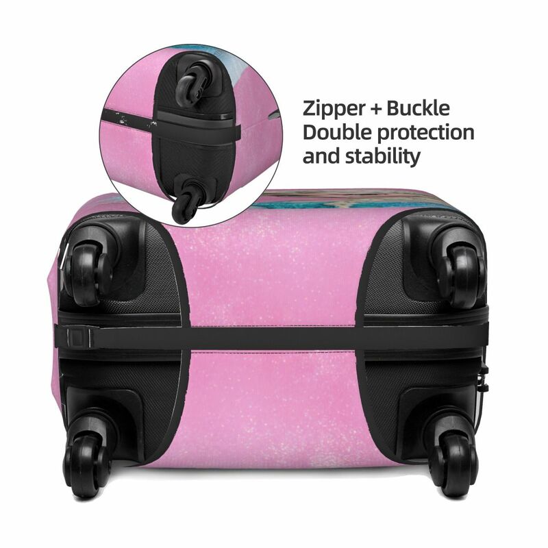 Juste de bagage princesse Frozen Cartoon personnalisée, housses de protection de valise amusantes imbibées, 18 ''-32''