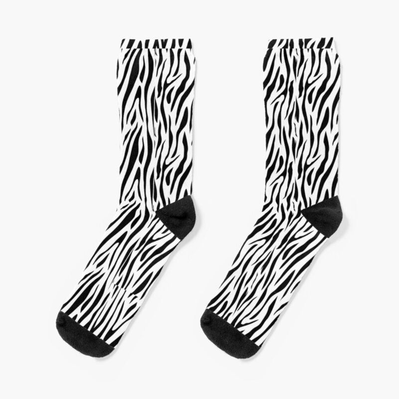 Calcetines inspirados en rayas de cebra para hombre, calcetines felices