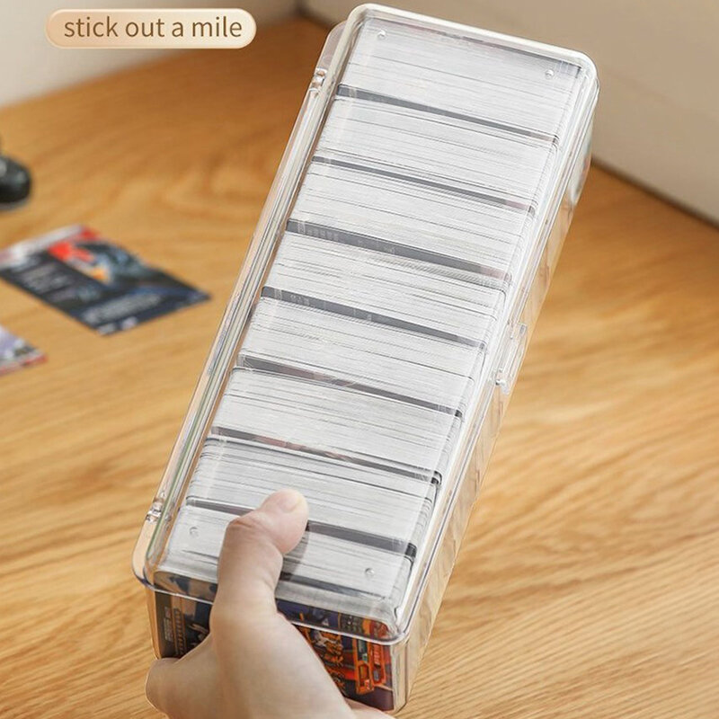 Transparent Trading Card Deck Box Large Capacity Container Plastic Game Card Cases Organizer Storage Collectible