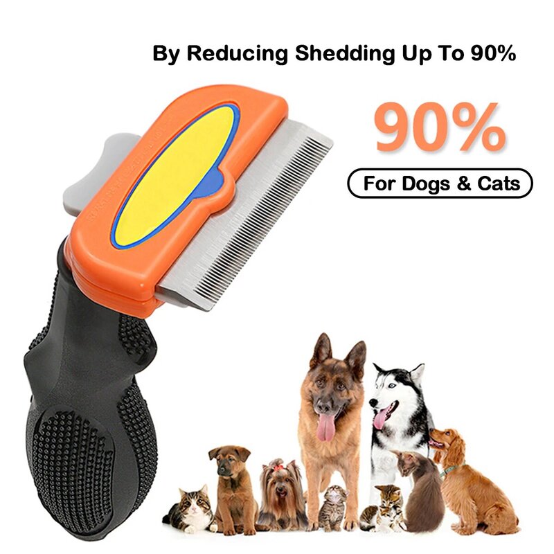 Cepillo de depilación para perros y gatos, peine de masaje para el cuidado de mascotas