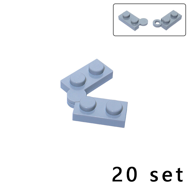 20セットmoc部品2429 2430 19954 73983ヒンジプレート1 × 4スイベル互換レンガdiy assmbleビルディングブロック粒子キッド玩具ギフト