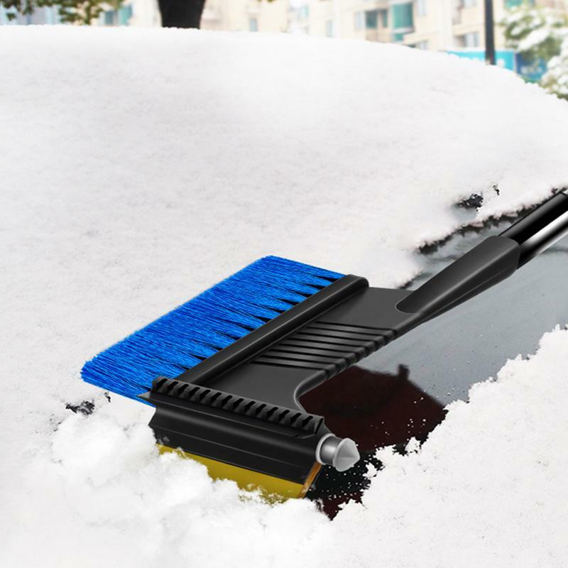Pala de nieve desmontable para coche, cepillo de nieve y raspador de hielo con mango ergonómico de espuma, raspador antideslizante Universal para coches