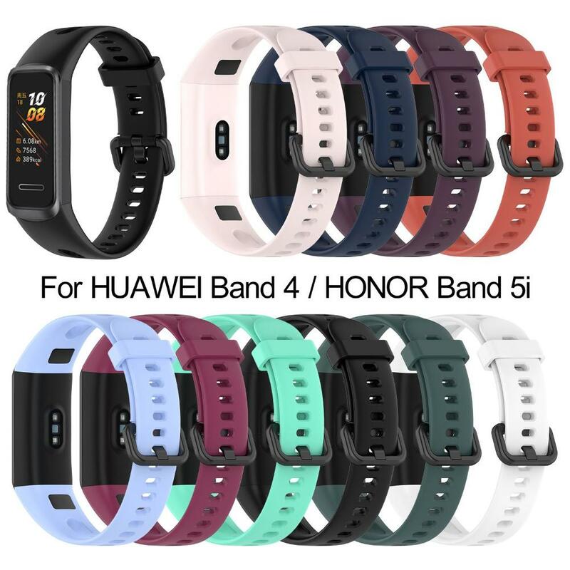 Gelang untuk Huawei Band 4 ADS-B29 Honor Band 5i ADS-B19 jam tangan pintar tali silikon gelang pengganti gelang jam olahraga