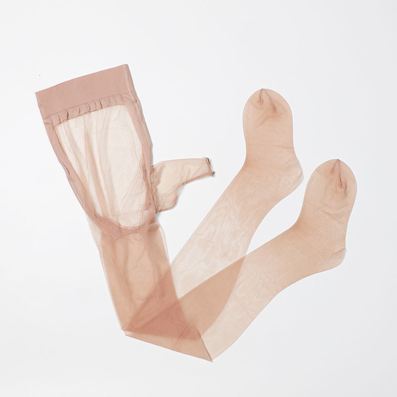 Men's silky belt jj set sexy ultra-thin 0D full transparent large size temptation sexy foot fetish men's socks