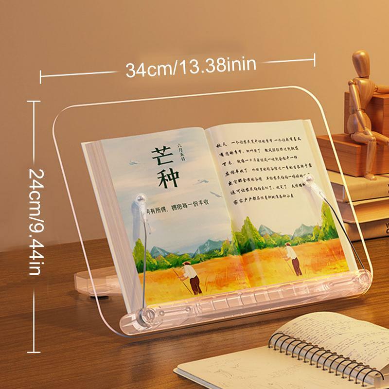 Clear Book Stand Transparent Acrylic Book Reading Holder Acrylic Material Support Tool For Ereader Book Tablet And Laptop