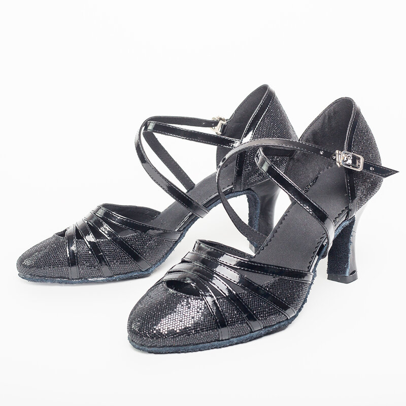 Women buty do tańca towarzyskiego damskie brokatowe buty taniec nowoczesny Salsa ball Tango buty w stylu latynoskim