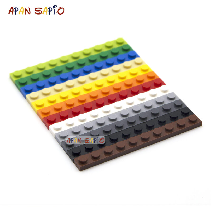 40pcs blocchi di costruzione fai da te figure sottili mattoni 1x10 punti 12 colori educativi dimensioni Creative compatibili con 4477 giocattoli per bambini