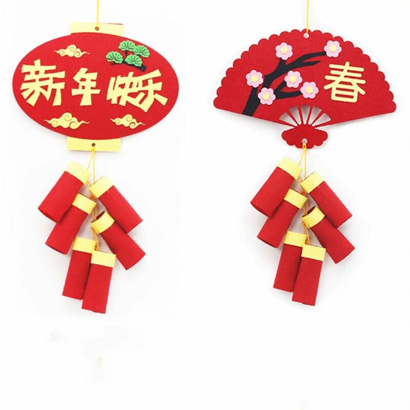 Kastanjebruine Chinese Stijl Decoratie Hanger Ambachten Lay-Out Rekwisieten Lente Festival Decoratie Met Hangend Touw Diy Speelgoed