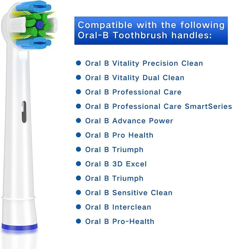 8Pcs หัวแปรงสำหรับ Oral-B แปรงสีฟันไฟฟ้า Advance Power/Vitality Precision Clean/Pro สุขภาพ/Triumph/3D Excel