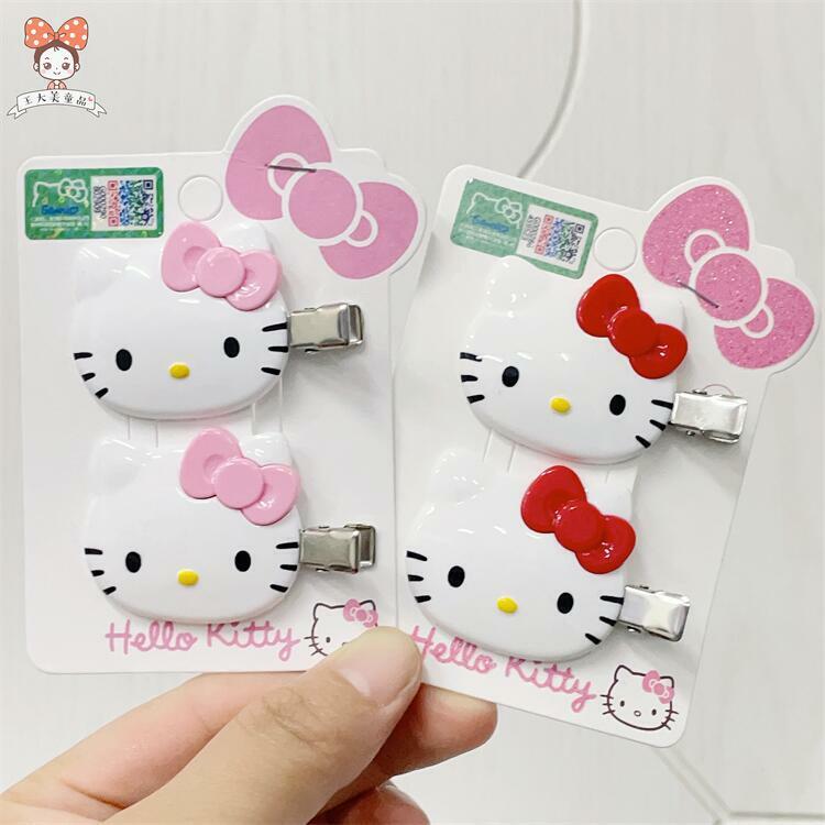 Kawaii Sanrio Hello Kitty flequillo Clip My Melody Kuromi Cinnamoroll Purin accesorios para el cabello Anime lindo tocado de dibujos animados regalo para niñas