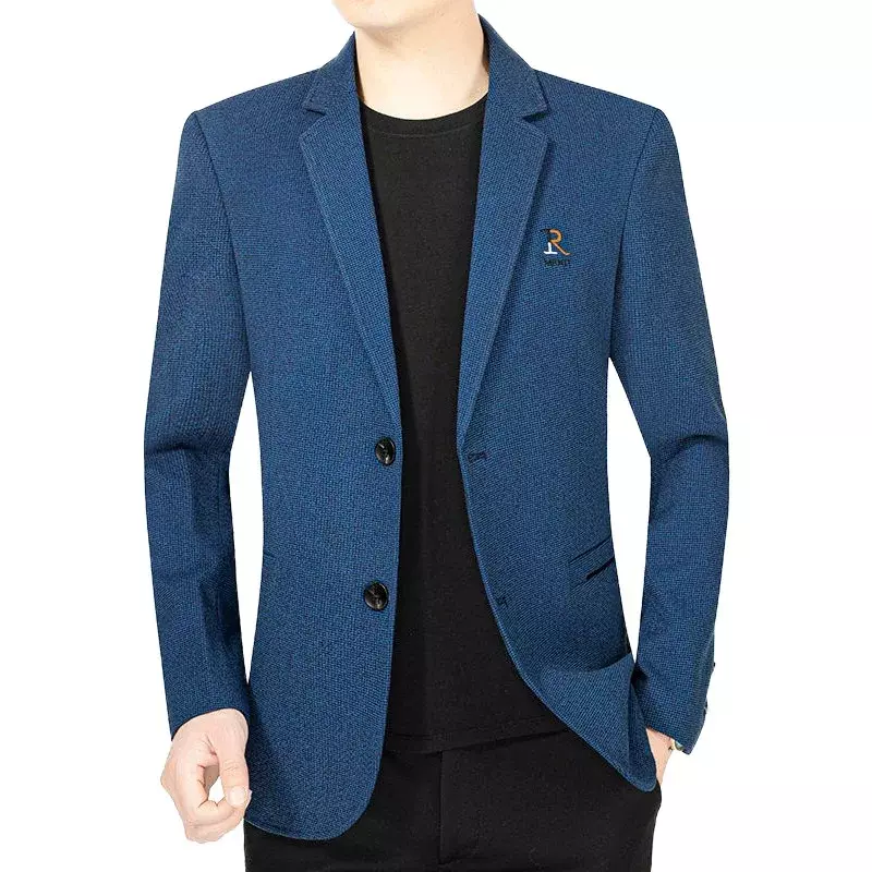 Blazers informales de negocios para hombre, chaquetas ajustadas de alta calidad, trajes de primavera y otoño, ropa Formal, 4XL, nueva moda