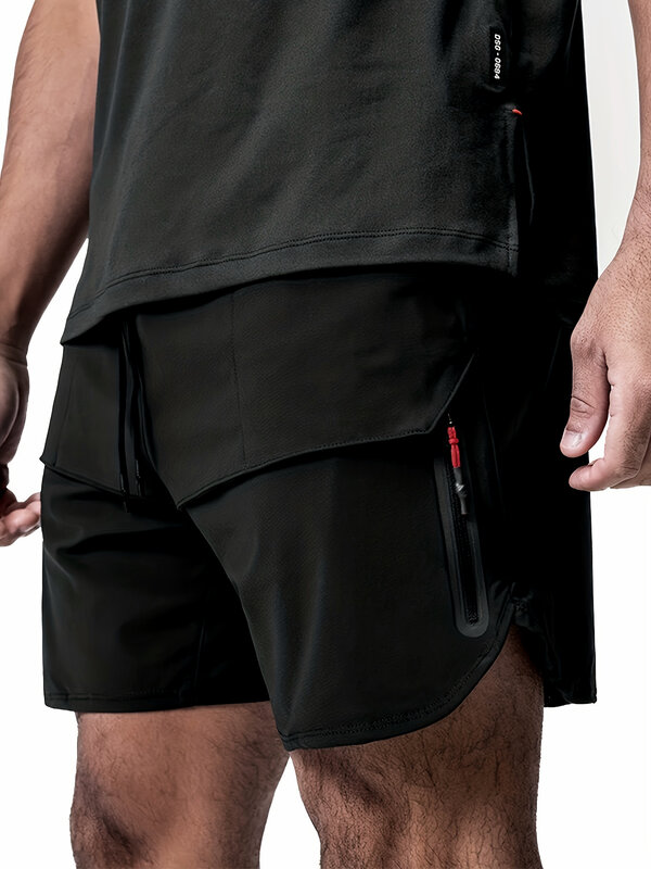 Pantalones deportivos por debajo de la rodilla, pantalón corto informal de secado rápido con múltiples bolsillos para entrenamiento, baloncesto, Fitness, Verano