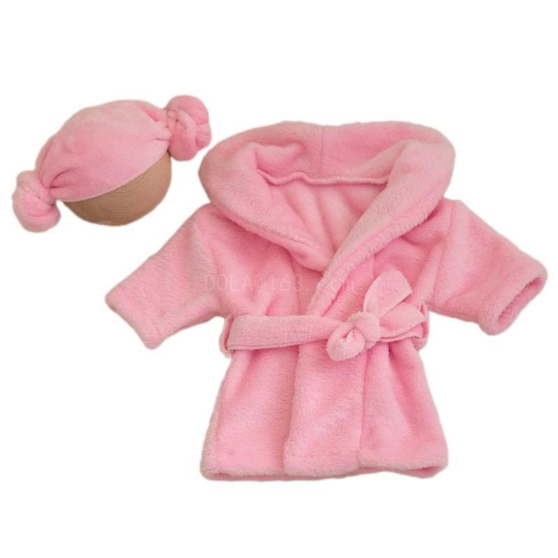 Newborn Photo Costume Bath Robe Outfit with Head Towel Photo Clothes Photo Props Baby Beach Photo Outfit 2in1