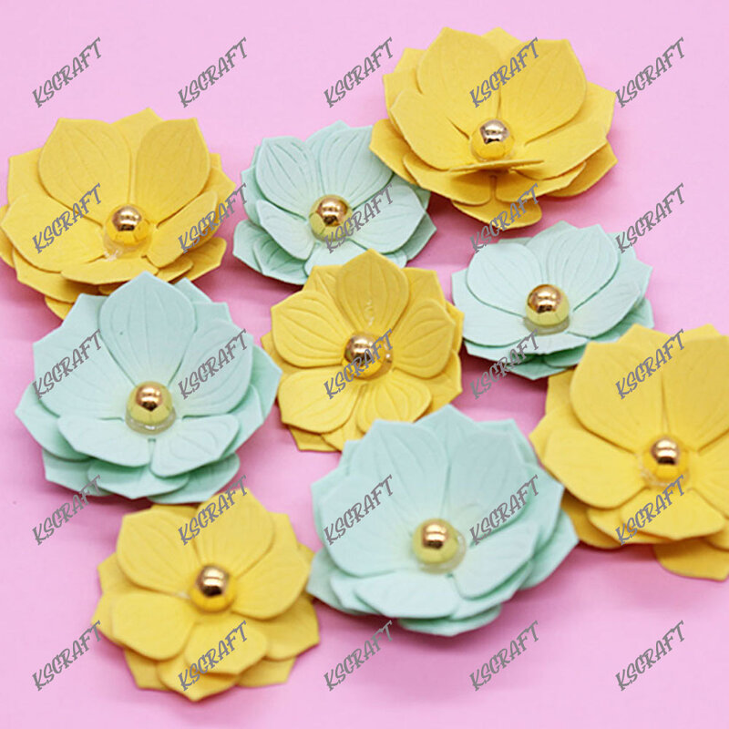 KSCRAFT-Poppy Flowers Corte De Metal Morre, Stencils para DIY Scrapbooking, Gravação Decorativa, Cartões De Papel DIY