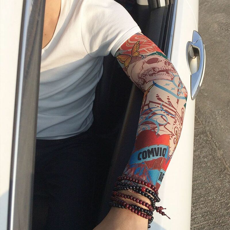 1 pz Running Sportswear Outdoor Sport basket protezione UV protezione solare manicotti del braccio del tatuaggio copertura del braccio maniche del braccio del fiore