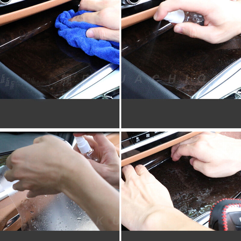 Tpu transparente película protetora para ford edge taurus interior do carro adesivos painel de controle central engrenagem porta painel navegação ar