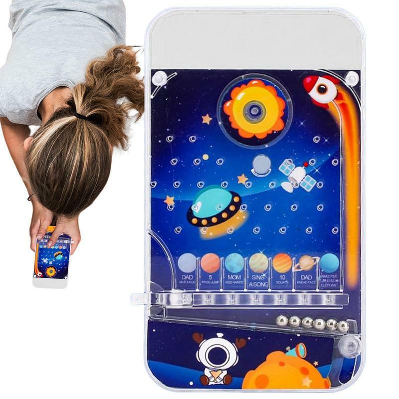 Mesin Pinball Labirin Mainan Meja Mesin Pinball Mini Mainan Bayi untuk Menangkap Permainan Interaksi Teman Sebaya Mainan Puzzle Ejeksi Manik-manik Labirin