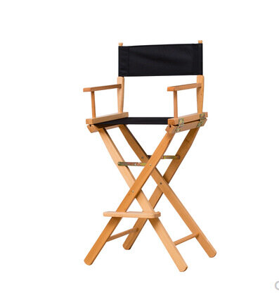 Fotel reżysera z litego drewna płótno składane wypoczynek dom lada barowa krzesło biurowe na zewnątrz makijaż krzesło wędkarskie rekwizyty na wysokiej stopce