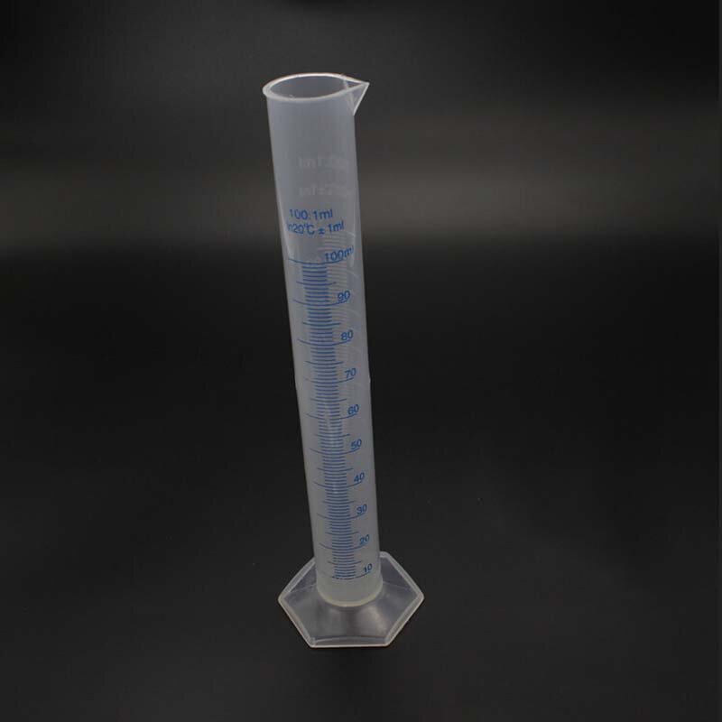 Cilindro di misurazione in plastica Test di laboratorio tubo liquido di prova graduato nuovo