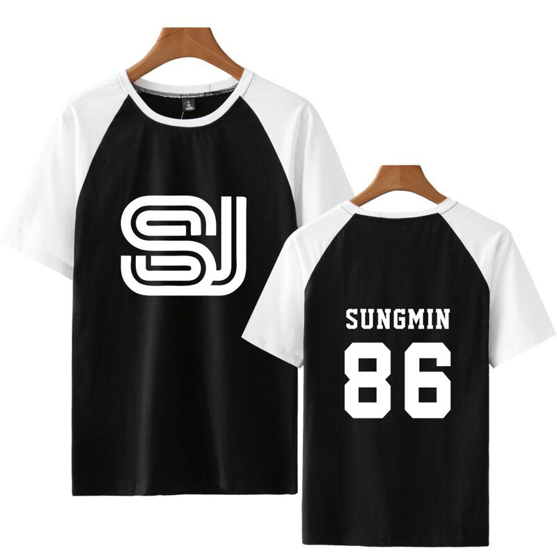 T-shirt homme et femme, vêtement de marque, cool et décontracté, avec motif de Super Junior Raglan, K-pop exclusif, pour printemps et été, 2022