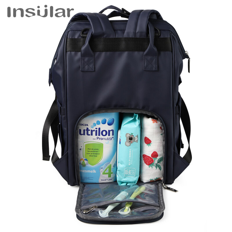 Водонепроницаемый рюкзак для мам, дорожная вместительная сумка для подгузников, с мультяшным дизайном, для ухода за ребенком, сумка для коляски