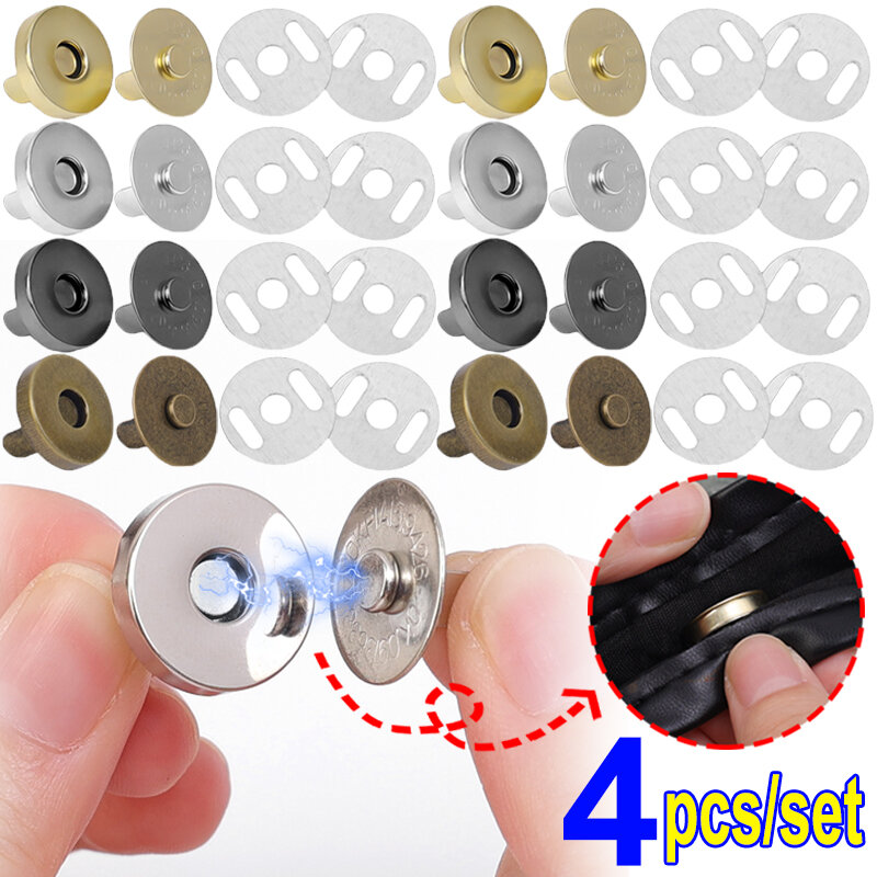 12-40pcs Invisible Magnetic Fastener No-stitch Bag Buttons Wallet Coat Handbags Magnetic Buckle Metal Luggage Parts Accessories