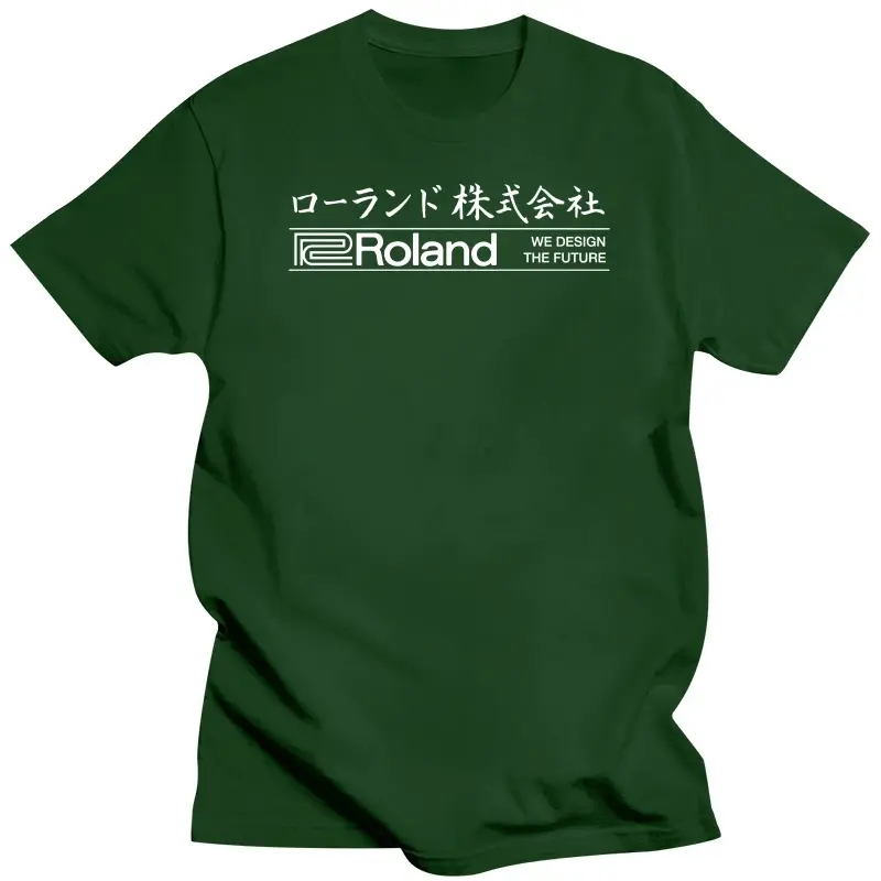 Черная японская футболка с капюшоном с логотипом Roland