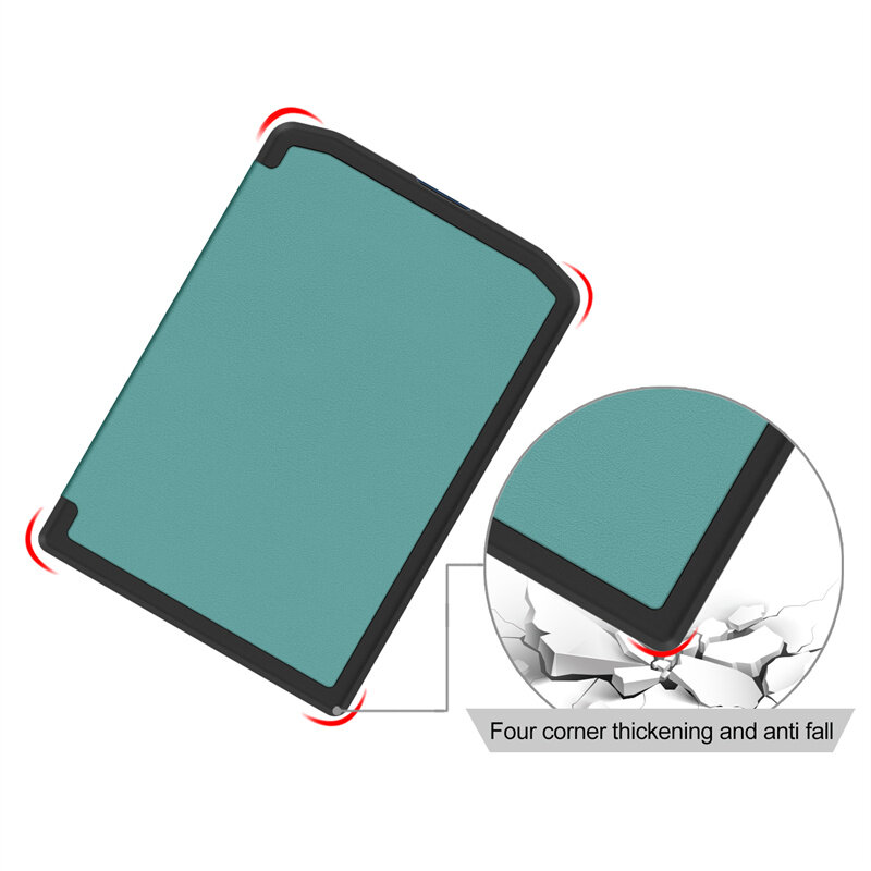 PU Leather Smart Cover para Pocketbook Verse Pro, Hard PC Back Case, 6 ", 629 634, PB629