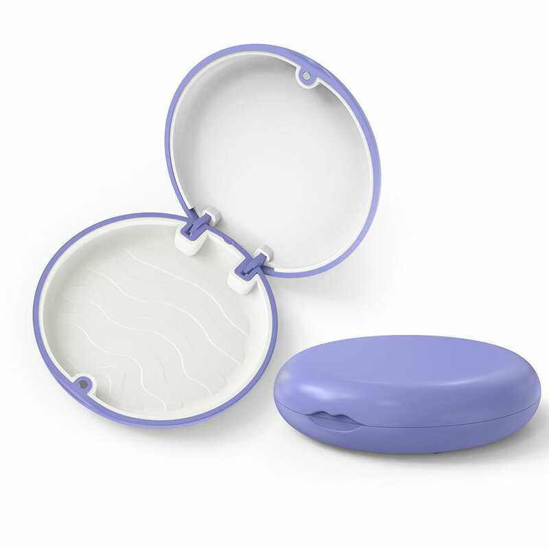 Custodia per scatola da bagno falsa per protesi con specchio custodia per scatola ortodontica contenitore per denti in plastica custodia protettiva cura orale dentista