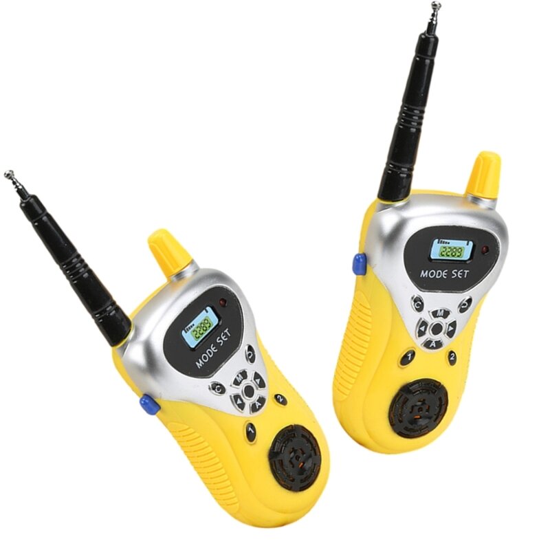 Pack 2 mini talkie-walkie interphone jouet enfants conversation sans fil en plein air