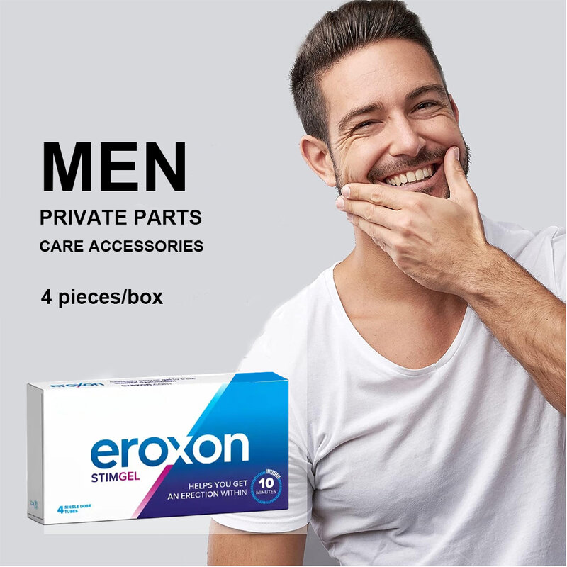 Eroxon STIMGEL-Accessoires d'Entretien des Pièces Intimes pour Homme, 4 Pièces/Boîte