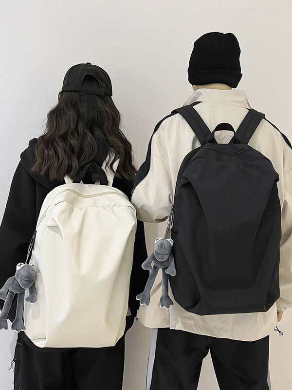 대용량 레저 여행 배낭 남녀공용 책가방, 다용도 한국 스타일, 중학교 및 대학교