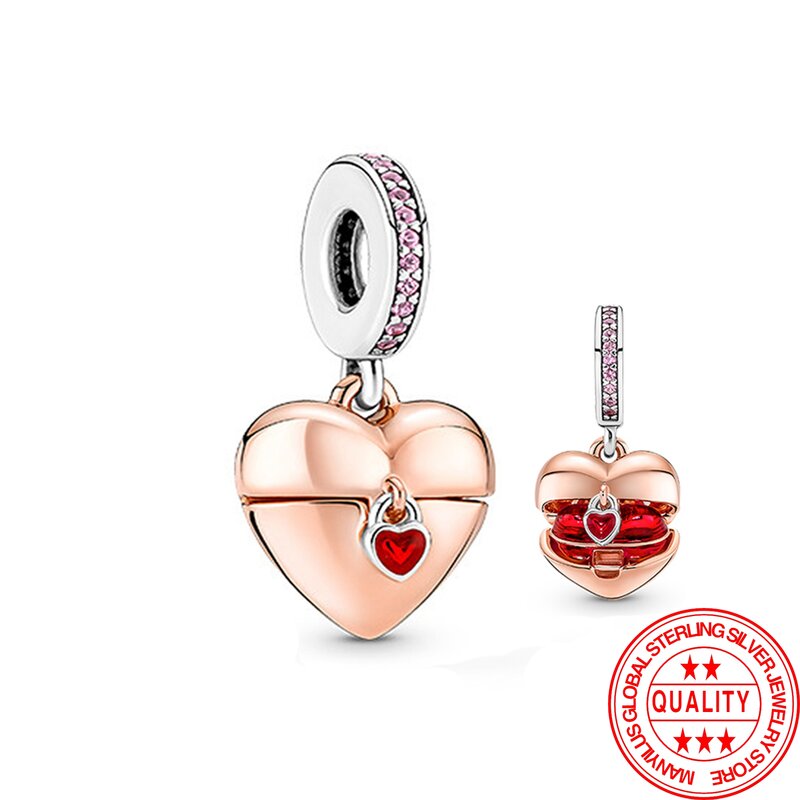 Nuovo S925 sterling silver love your mother infinite heart for original charm bracciale beads collana da donna adatta gioielli fai da te
