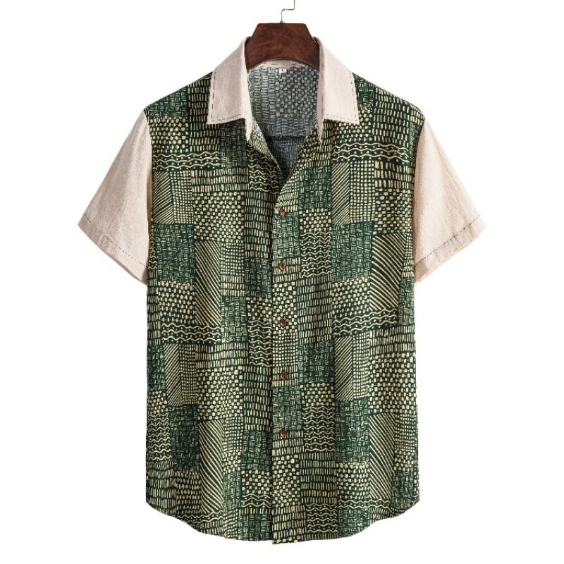 Abbigliamento da uomo di lusso spedizione gratuita t-shirt da uomo moda Tiki camicie e camicette magliette sociali Kit di alta qualità in cotone hawaiano