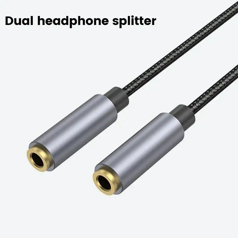 3.5mm Audio Splitter Headphones Splitter 2 Way Clear Sound Quality Earphone Connector Adapter For Mobile Phone Tablet Computer