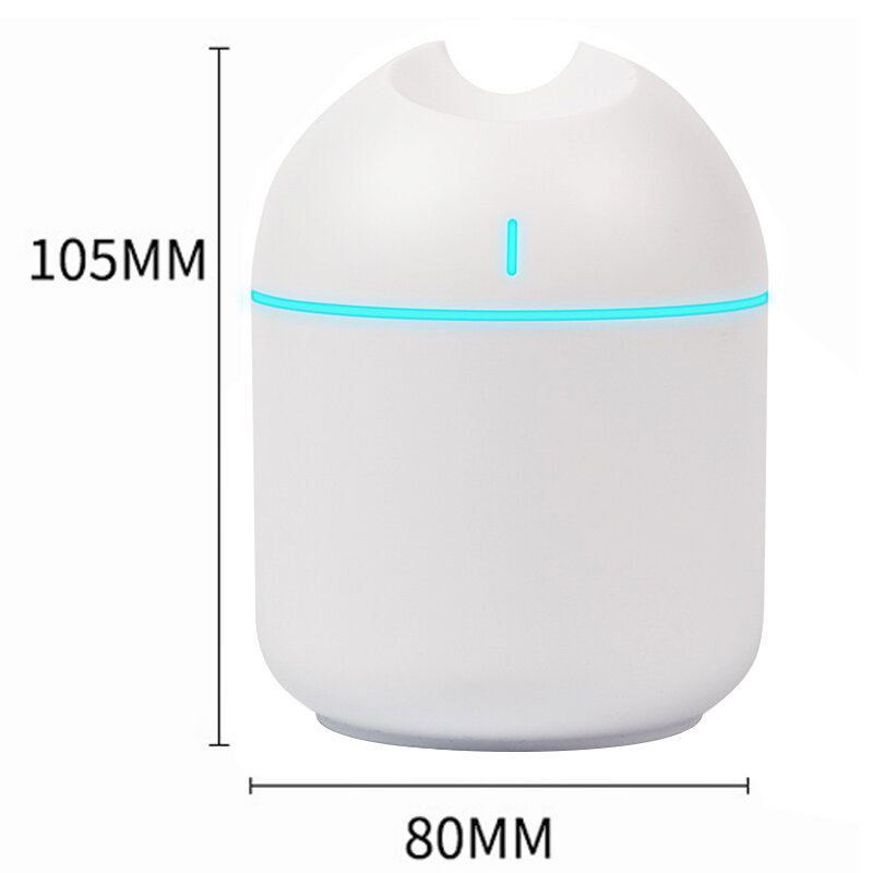 Umidificatore ad ultrasuoni Mist Maker diffusore d'aria di olio essenziale umidificatori USB purificatore d'aria lampada a LED umidificatore Foy Car Home