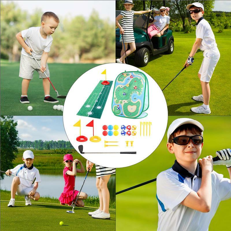 Alfombrilla de entrenamiento de Golf para adultos y niños, almohadilla de juego de ayuda para golpear, detección de columpio, diversión familiar, al aire libre, juguetes deportivos