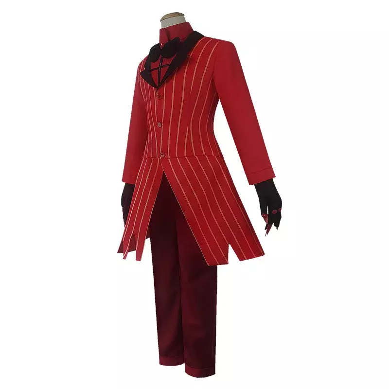 Hazbin Cosplay Hotel Uniform ALASTOR Cosplay Costume Adult Men Halloween Uniform Jacket Pants Costumes Red Suit Anime Cosplay