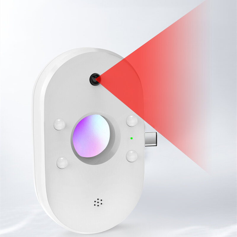 Mini detector de câmera portátil, dispositivo outdoor, com alarme infravermelho inteligente, ideal para uso ao ar livre, viagens e hotel, can, alcance de 5m