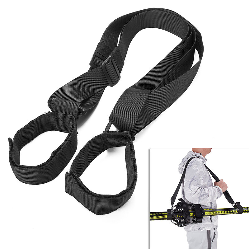 Adjustable Ski Snowboard Shoulder Strap Ski And Poles Backpack Carriers Straps Ski Gear Holder Skiing Pole Nylon Strap