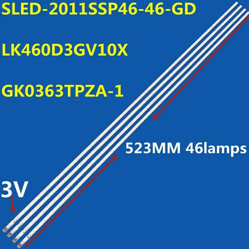Faixa de retroiluminação LED, 4SLED-2011SSP46-46-GD, LCD-46NX230A, LCD-46NX430A, LCD-46LX530A, 46PFL7606D/78