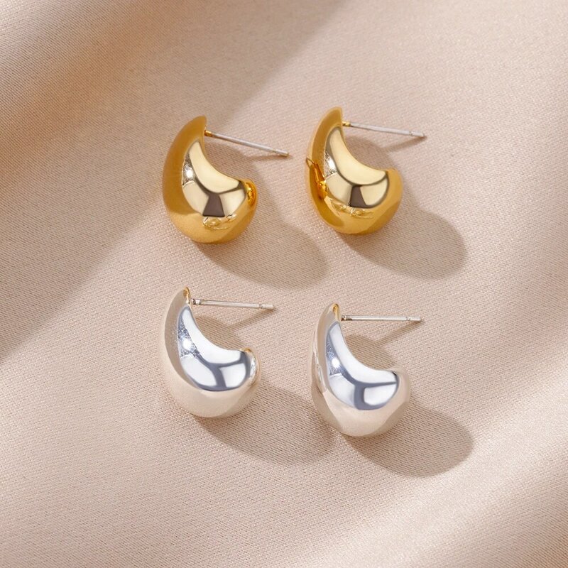 Boucles d'oreilles pendantes breton épaisses vintage pour femmes, boucle d'oreille en forme de larme, acier inoxydable optique, document en or, cadeau de bijoux de mariage de Léon
