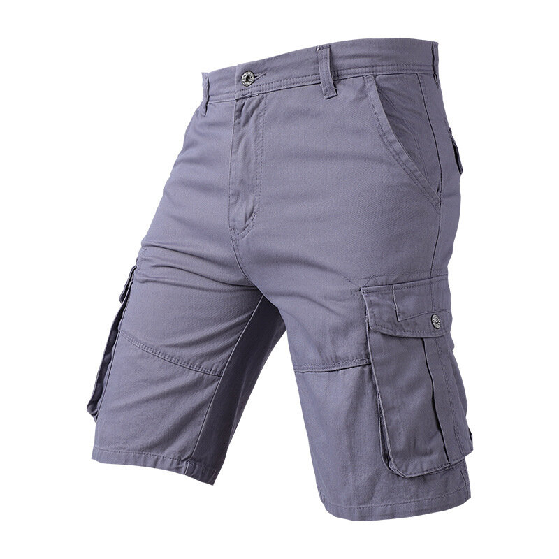 Pantalones cortos Cargo hasta la rodilla para hombre, Bermudas informales deportivas de talla grande, de algodón, para Golf, correr, gimnasio