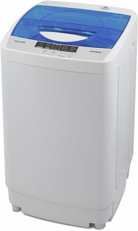 Panda tragbare Waschmaschine 10 lbs Ladevolumen, voll automatische 1,34 cu. ft Waschmaschine mit eingebauter Ablauf pumpe,