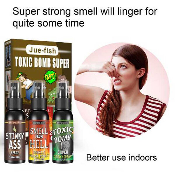 Novelty Fart Gag Prank Joke Spray Stinky Ass Toxic Bomb Smelly Stinky Gas Smell From Hell