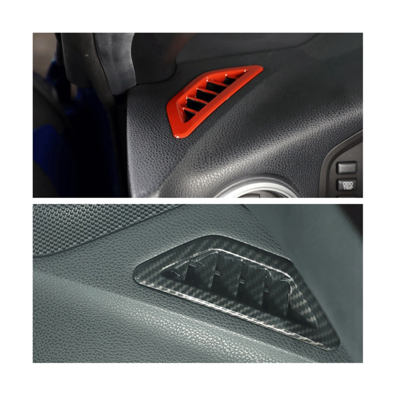 Boczny wykończenie wylotu klimatyzatora z włókna węglowego na desce rozdzielczej do Toyota 86 Subaru BRZ 2012-2020